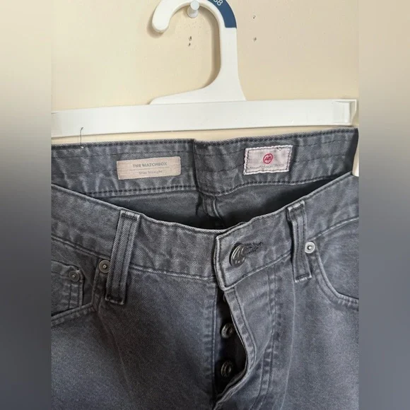 Adriano Goldschmied Charcoal Gray Straight Leg The Matchbox Jeans Size 32 - Picture 4 of 7